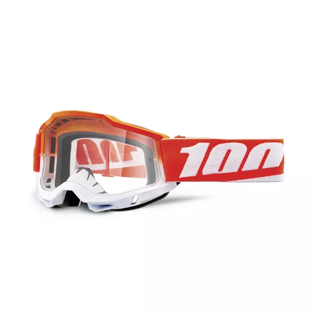 Motokrosové brýle 100% Accuri 2 - Scranton černá, čiré plexi - Matigofun oranžová, čiré plexi
