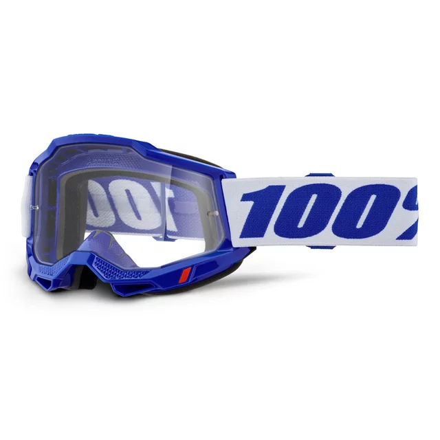Motokrosové brýle 100% Accuri 2 - Scranton černá, čiré plexi - modrá, čiré plexi