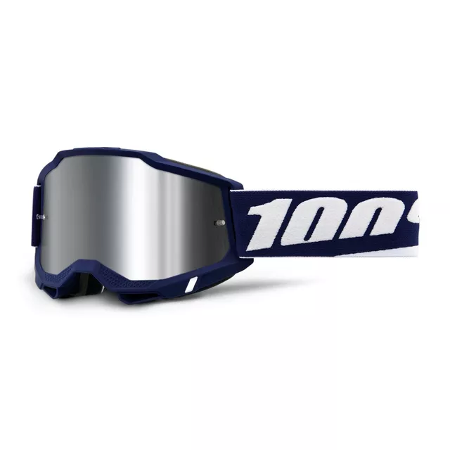 Motokrosové brýle 100% Accuri 2 Mirror - Wolg červená, zrcadlové plexi - Mifflin tmavě modrá, zrcadlové plexi