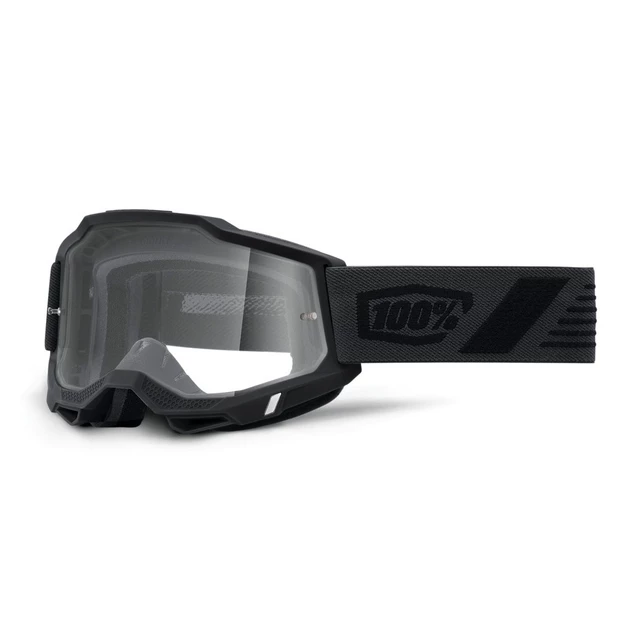 Motokrosové brýle 100% Accuri 2 - Scranton černá, čiré plexi - Scranton černá, čiré plexi