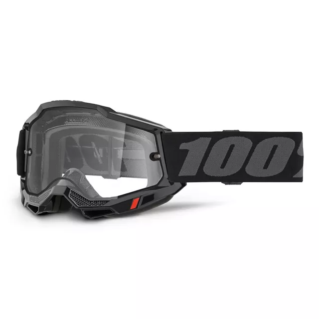 Motokrosové brýle 100% Accuri 2 - Scranton černá, čiré plexi - Enduro černá, čiré plexi