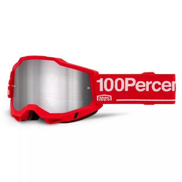 Motokrosové brýle 100% Accuri 2 Mirror - Wolg červená, zrcadlové plexi - Wolg červená, zrcadlové plexi