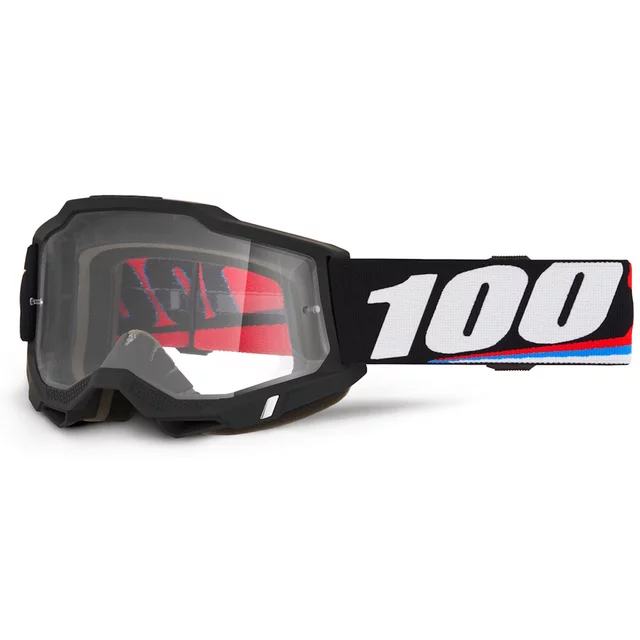Motokrosové brýle 100% Accuri 2 - Scranton černá, čiré plexi - Magnus černá, čiré plexi