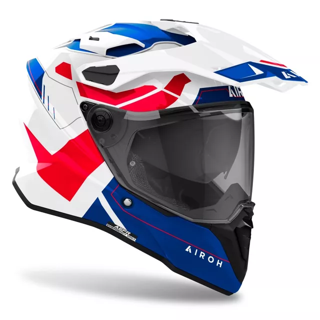 Moto přilba Airoh Commander 2 Reveal lesklá modrá/červená