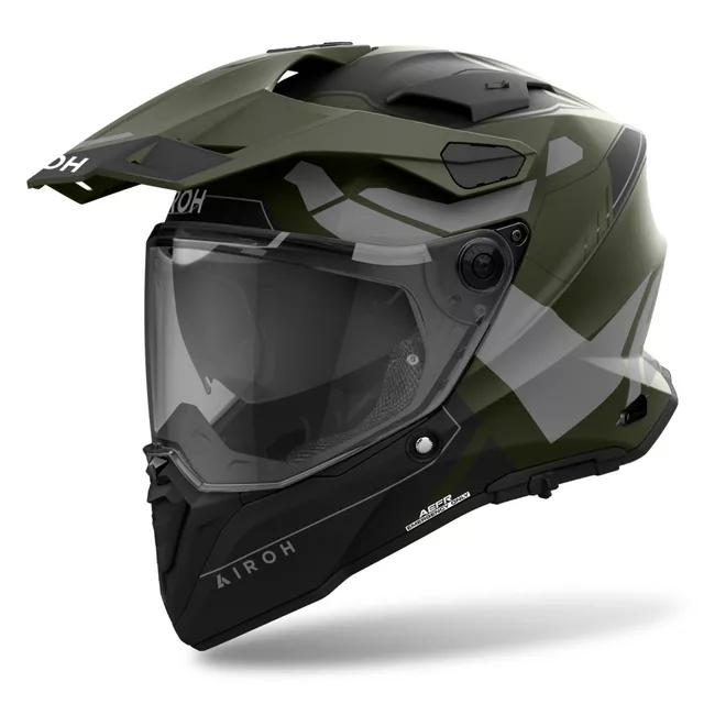 Moto přilba Airoh Commander 2 Reveal matná military zelená