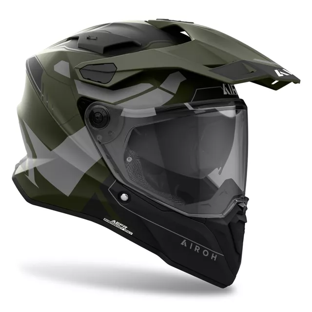 Moto přilba Airoh Commander 2 Reveal matná military zelená