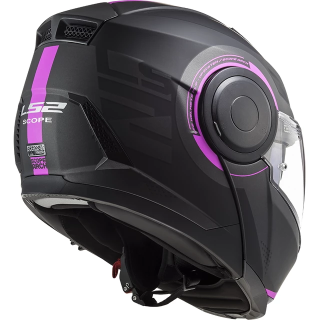 Výklopná moto přilba LS2 FF902 Scope Arch - rozbaleno - Gloss White Titanium