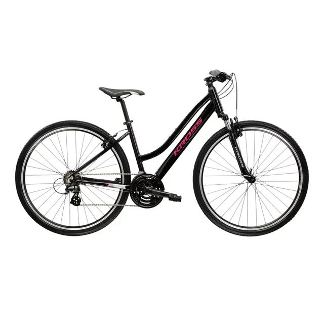 Dámské crossové kolo Kross Evado 2.0 28" Gen 007 - černá/růžová/lesk - černá/růžová/lesk