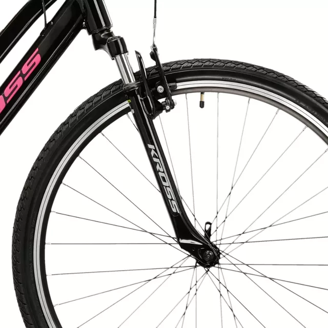 Dámské crossové kolo Kross Evado 2.0 28" Gen 007 - černá/růžová/lesk