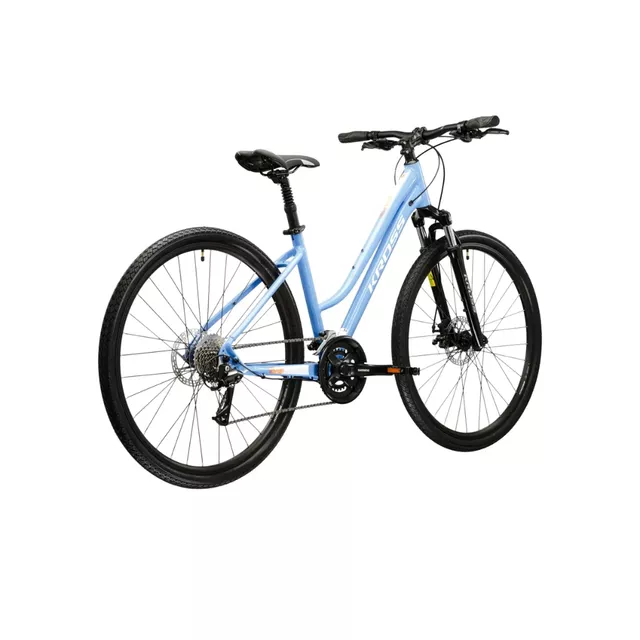 Dámské crossové kolo Kross Evado 3.0 28" Gen 007 - modrá/bílá/lesk