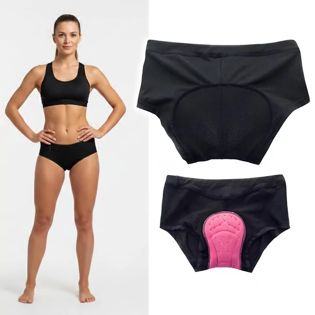 Dámské boxerky s gelovou vložkou inSPORTline Stradina - černá