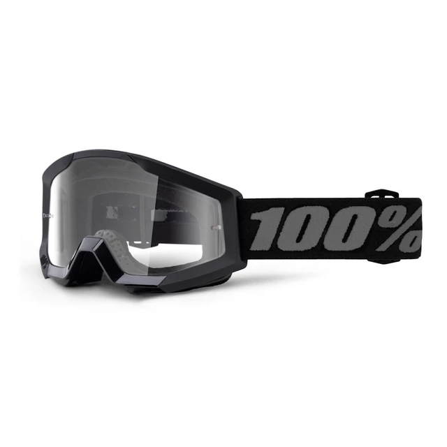 Dětské motokrosové brýle 100% Strata Mini - Yellow žlutá, čiré plexi - Gron černá, čiré plexi
