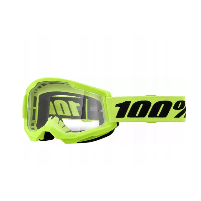Dětské motokrosové brýle 100% Strata Mini - Yellow žlutá, čiré plexi - Yellow žlutá, čiré plexi