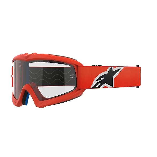 Dětské motokrosové brýle Alpinestars Vision Youth - Corp oranžová, čiré plexi - Corp oranžová, čiré plexi