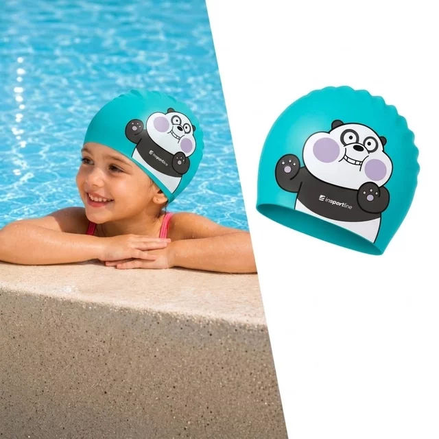 Dětská plavecká čepice inSPORTline Swimino - panda