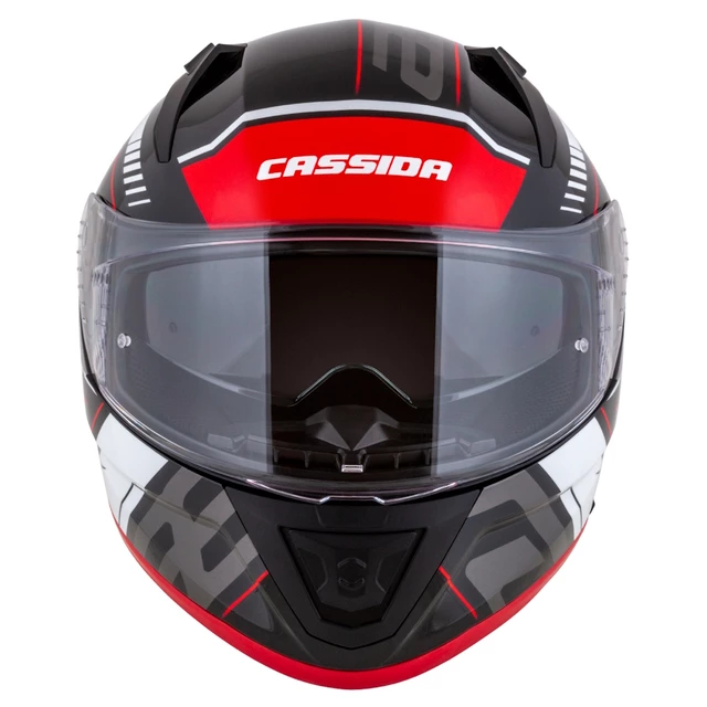 Moto přilba Cassida Aero Drome černá perleť/červená/bílá/šedá - 2.jakost