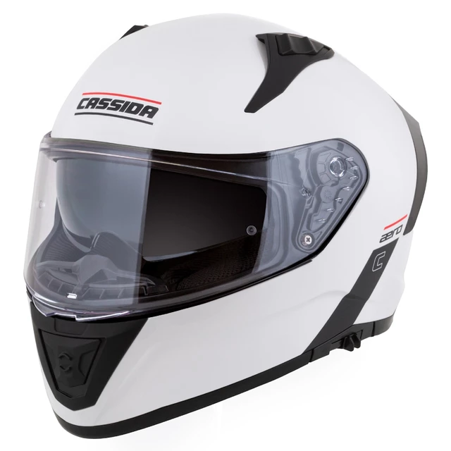 Moto přilba Cassida Aero Solid bílá/černá