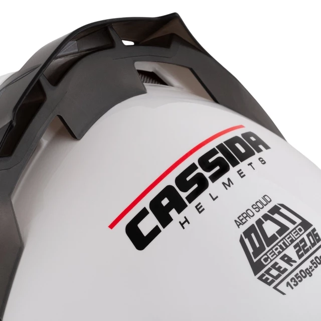 Moto přilba Cassida Aero Solid bílá/černá