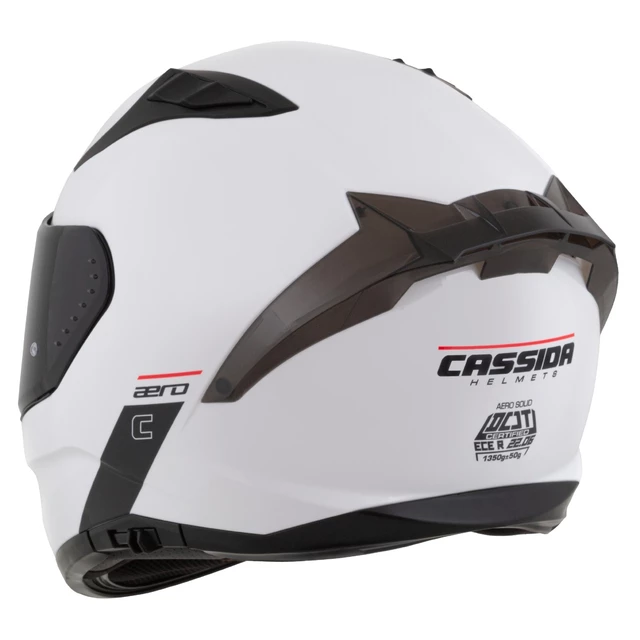 Moto přilba Cassida Aero Solid bílá/černá