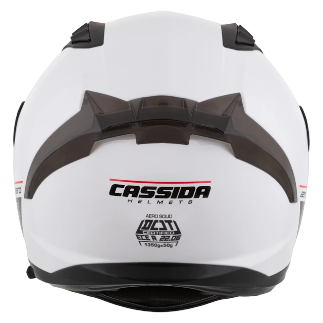 Moto přilba Cassida Aero Solid bílá/černá