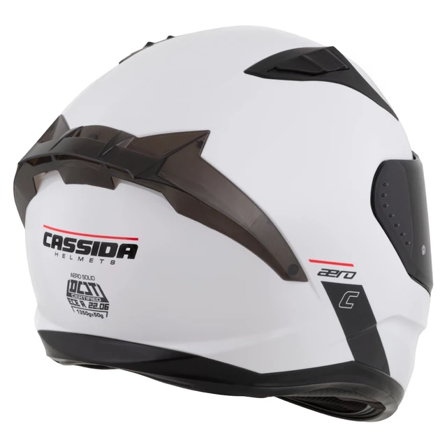 Moto přilba Cassida Aero Solid bílá/černá