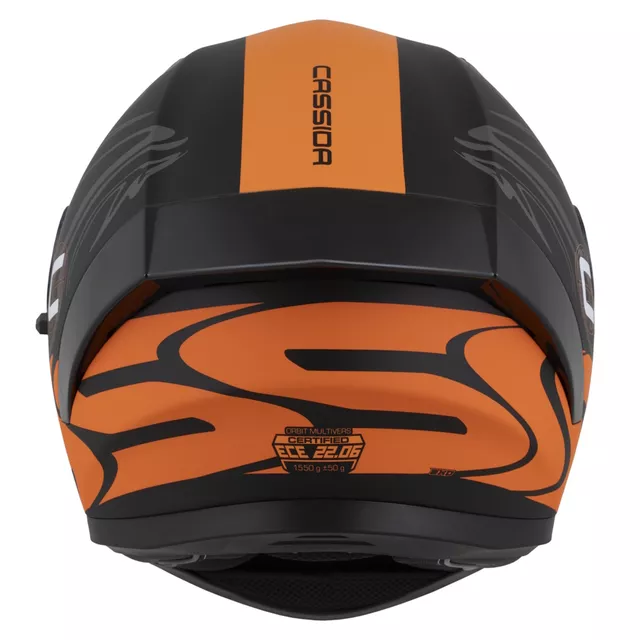 Moto přilba Cassida Orbit Multivers černá matná/oranžová/šedá/bílá