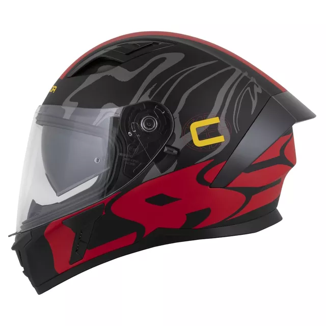 Moto přilba Cassida Orbit Multivers černá matná/červená/šedá/žlutá