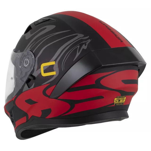 Moto přilba Cassida Orbit Multivers černá matná/červená/šedá/žlutá