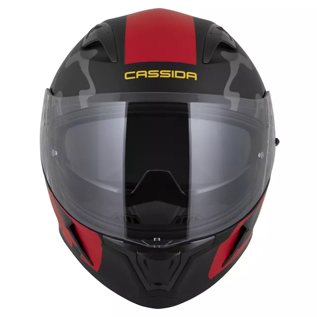 Moto přilba Cassida Orbit Multivers černá matná/červená/šedá/žlutá