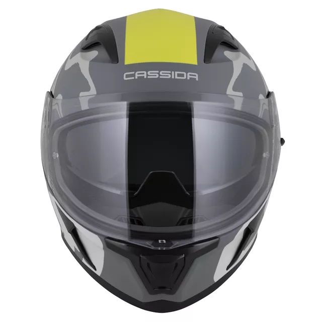 Moto přilba Cassida Orbit Multivers šedá matná/světle šedá/žlutá fluo/černá