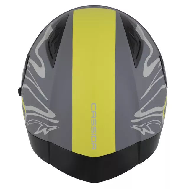 Moto přilba Cassida Orbit Multivers šedá matná/světle šedá/žlutá fluo/černá