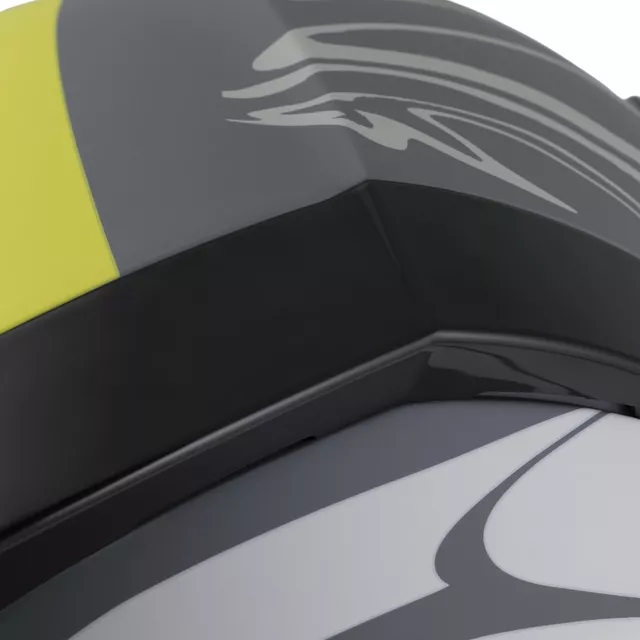 Moto přilba Cassida Orbit Multivers šedá matná/světle šedá/žlutá fluo/černá