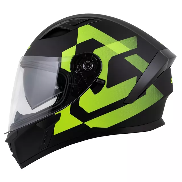 Moto přilba Cassida Orbit Grind černá matná/žlutá fluo