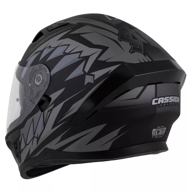 Moto přilba Cassida Orbit StriX černá matná/šedá