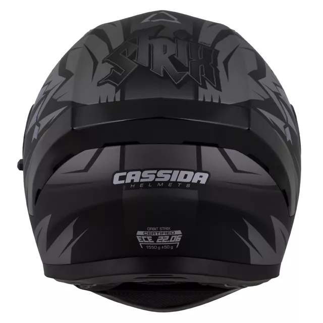 Moto přilba Cassida Orbit StriX černá matná/šedá