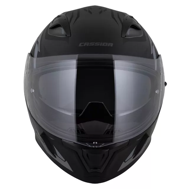 Moto přilba Cassida Orbit StriX černá matná/šedá