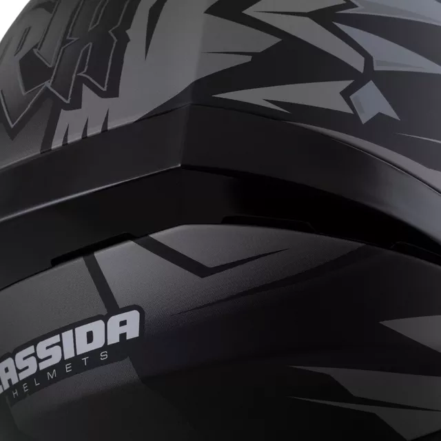 Moto přilba Cassida Orbit StriX černá matná/šedá