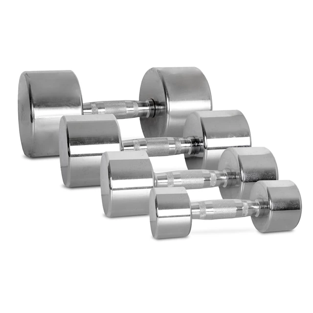 Chromové činky inSPORTline Crossteel 2-14 kg