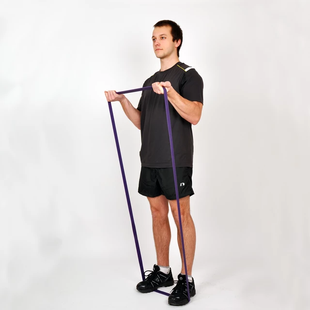 Posilovací guma inSPORTline Hangy X-Heavy 204x6,5 cm / 45 kg modrá - 2.jakost
