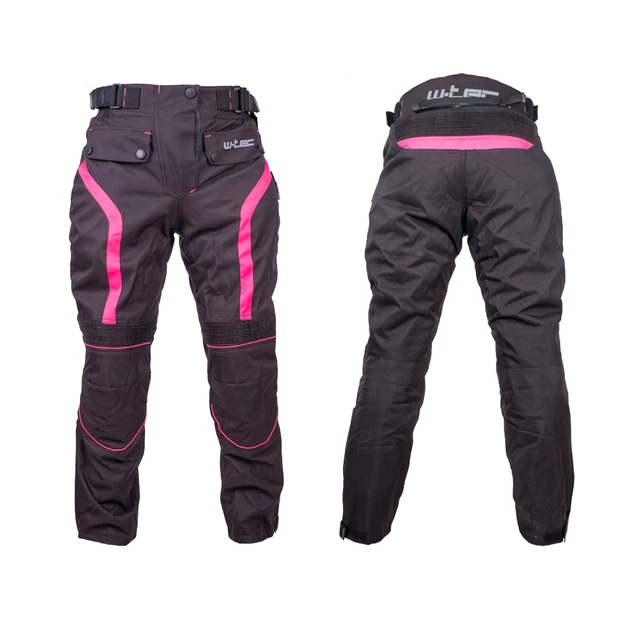 Dámské moto kalhoty W-TEC Durmanes Lady - rozbaleno - černo-růžová