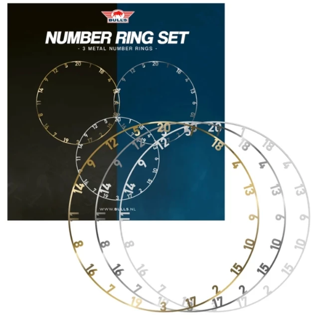 Náhradní číselník na sisálové terče Bull's Number Ring 3ks mix barev