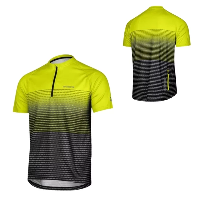 Pánský cyklistický dres s krátkým rukávem Etape Freetime 2.0 - limeta/černá - limeta/černá