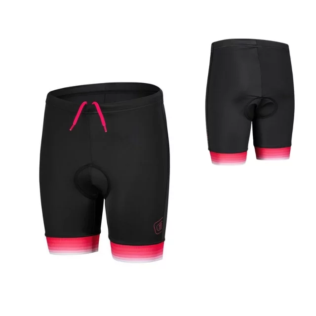 Dětské cyklo kalhoty Etape Junior 2.0 - černá/zelená - černá/růžová
