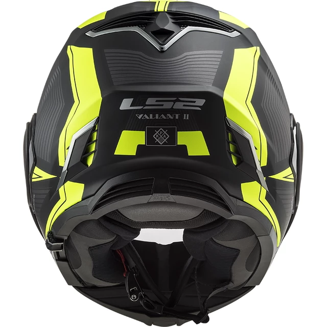 Překlopná moto přilba LS2 FF900 Valiant II Revo P/J - Matt Black H-V Yellow