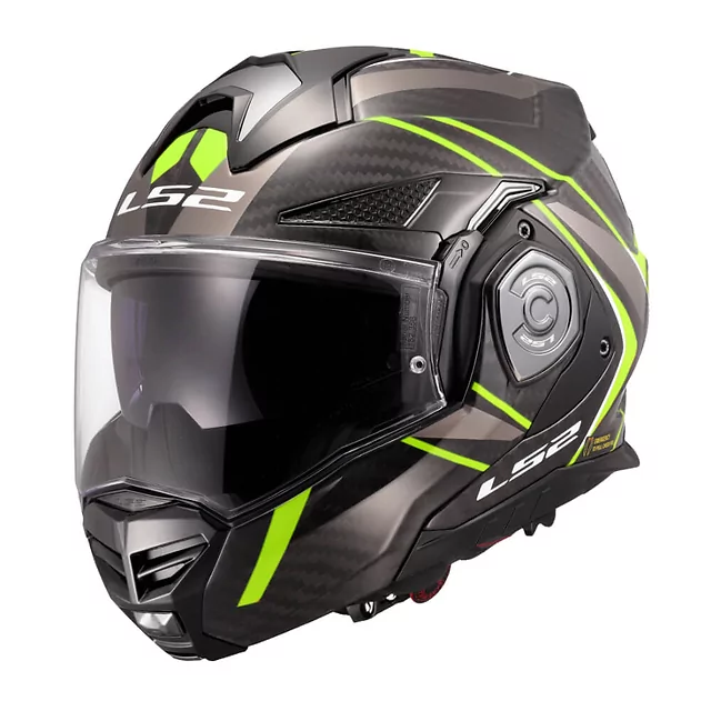 Překlopná moto přilba LS2 FF901 Advant X C Future II H-V Yellow P/J