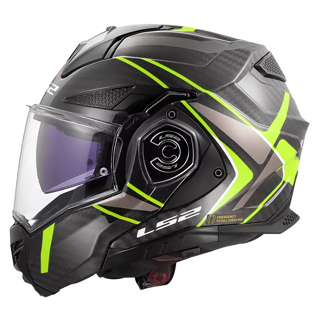 Překlopná moto přilba LS2 FF901 Advant X C Future II H-V Yellow P/J