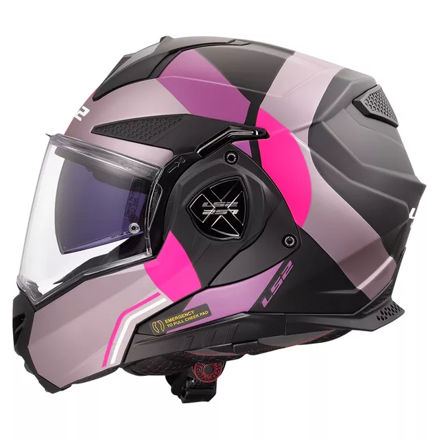 Překlopná moto přilba LS2 FF901 Advant X Ultra Grey Purple P/J