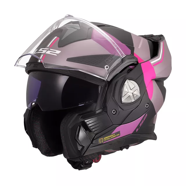 Překlopná moto přilba LS2 FF901 Advant X Ultra Grey Purple P/J