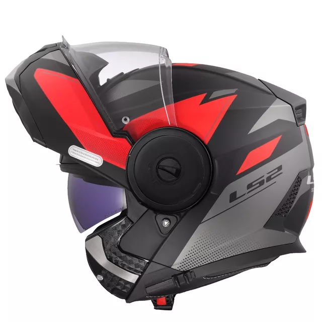 Výklopná moto přilba LS2 FF902 Scope II Duria Black Red