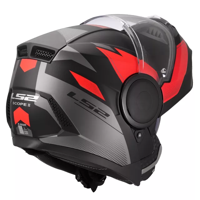 Výklopná moto přilba LS2 FF902 Scope II Duria Black Red